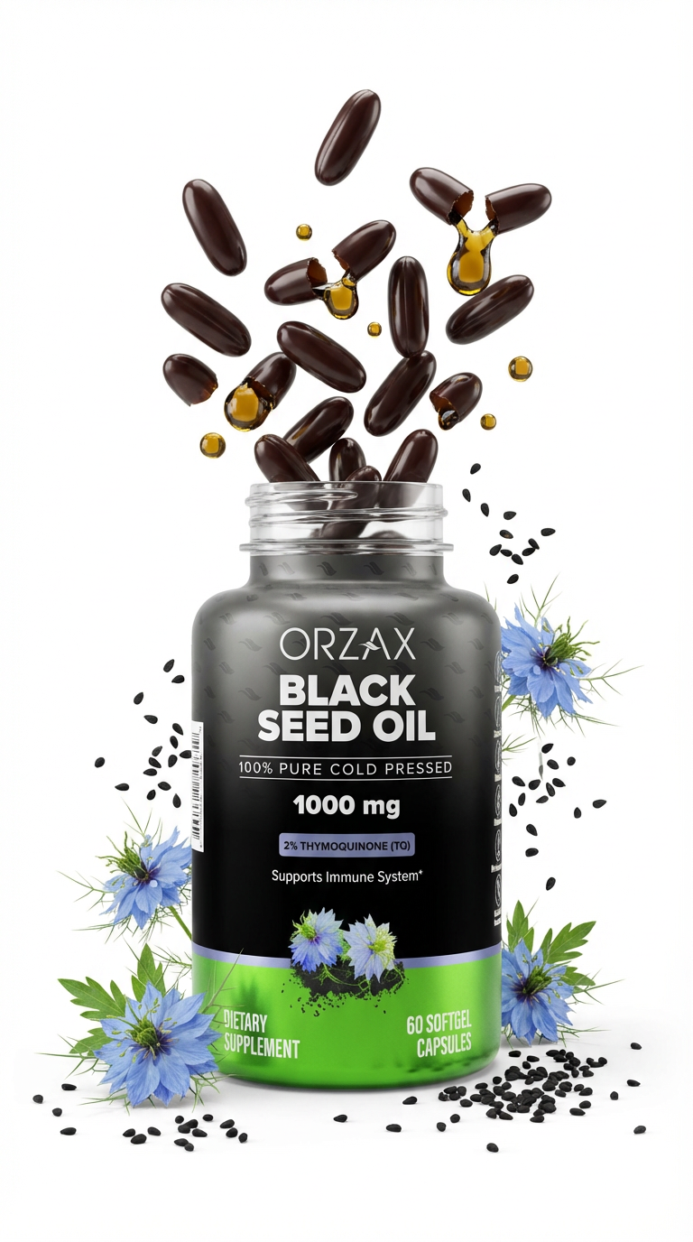 Orzax Black Seed Oil Softgels Stand Out