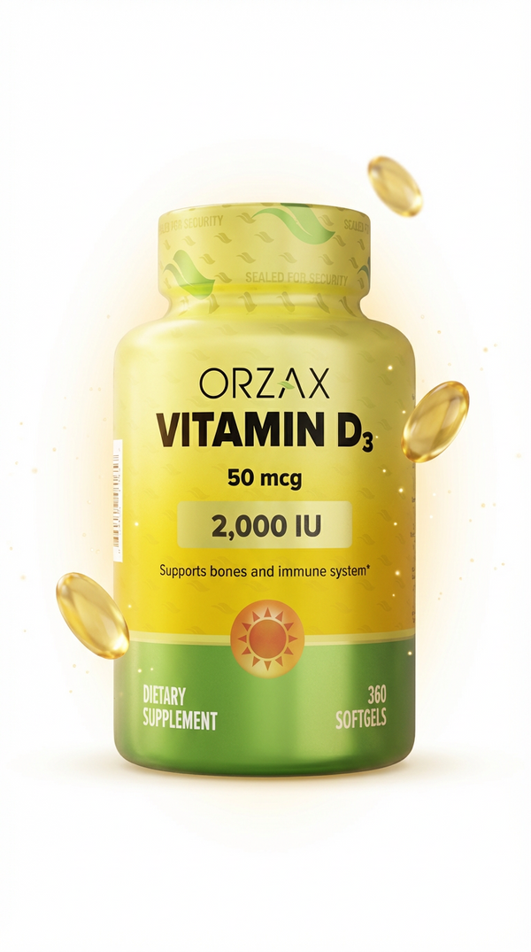Orzax Vitamin D3 2,000 IU Stand Out